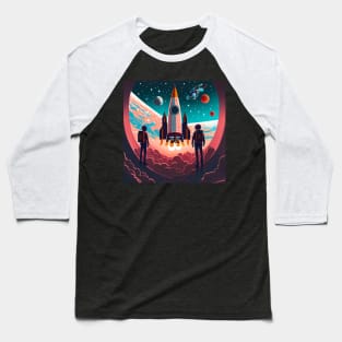 Rocket Launch in Space Baseball T-Shirt